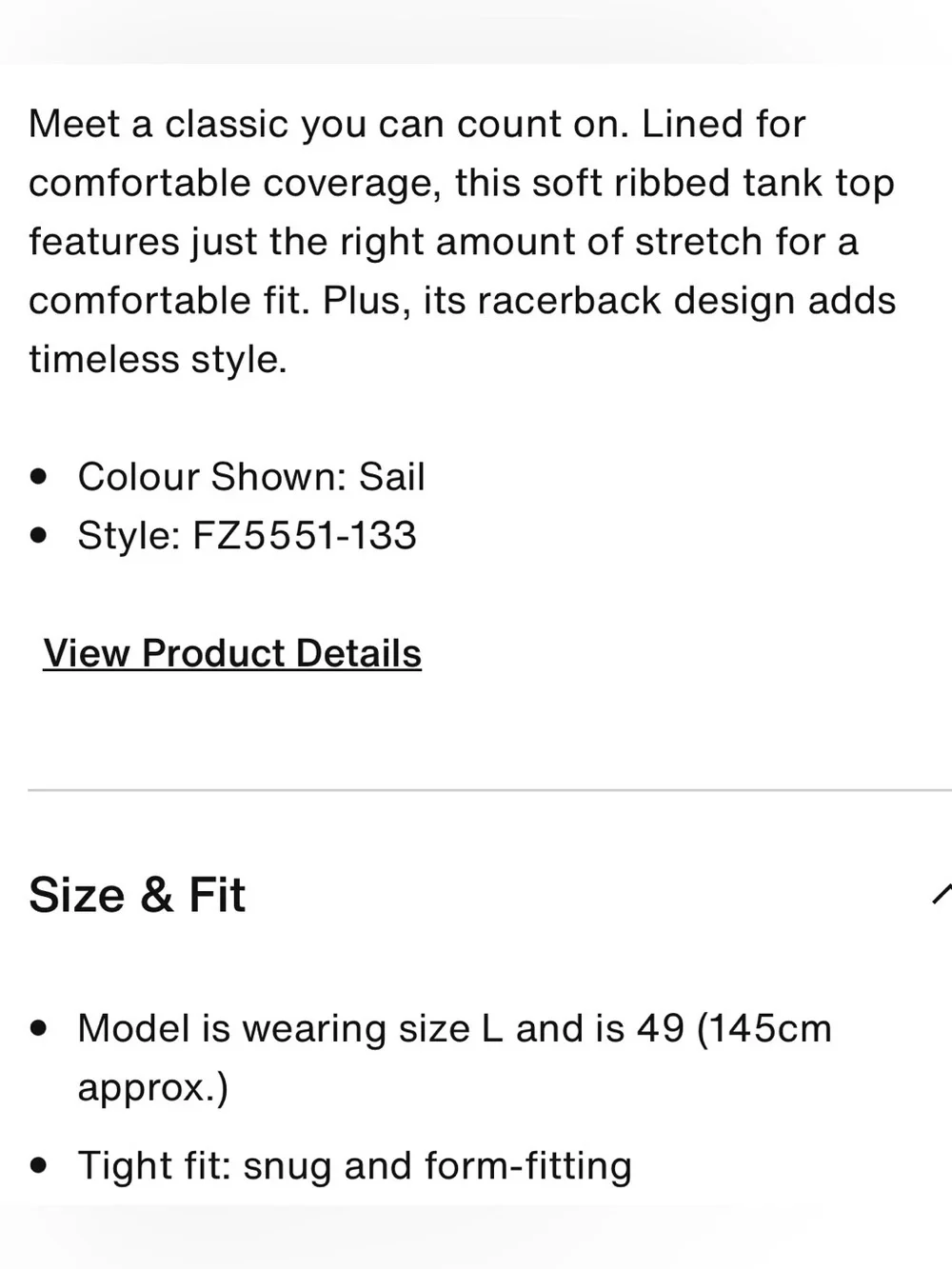 Nike Sportswear White Girls' Ribbed Tank Top